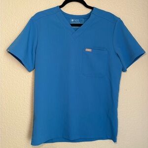 FIGS Men's Blue V-Neck Shirt PO #2679 Small